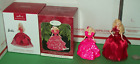 Hallmark Lot Holiday Barbie Club Edition Red Pink Gowns 1998 2022 Ornaments