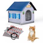 Heated Cat House for Winter, Indoor/Outdoor Weatherproof Cat House with Heate...