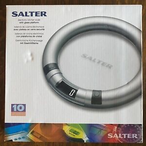Salter Kitchen Food Scale Digital High Precision With Glass Platform NEW