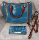 Brahmin Small Lena Crossbody Bag Tri Color Texture Ady Wallet Upcycle Melbourne