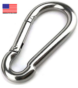Large Carabiner Clip,5-1/2 Inch Heavy Duty Stainless Steel Spring Snap Hook for