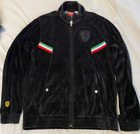 Puma Ferrari F1 Velour Jacket Mens Size Medium Black Soft Velvet M