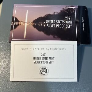 2021 S US Mint  7 Coin SILVER Proof Set w/ Box and COA