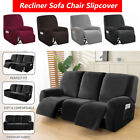 1/2/3 Seater Stretch Recliner Sofa Slipcover Elastic Velvet Armchair Couch Cover
