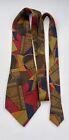 Claude Montana Paris Neck Tie Multicolor 100% Silk Made In Italy
