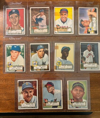 1952 Topps Baseball - Lot of 83 Cards - Poor Condition/ Tape - MANY HOF, Berra +
