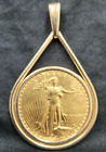 Vintage 1986 $50 1oz. Gold American Eagle in 14k Gold Bezel 47.5g #1692