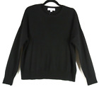 NEW M Magaschoni Cashmere Crewneck Boxy Sweater in Black Size M  #S6285