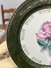 Taylor Smith Taylor 10542 Nautilus Rose Plate With Green Border/Gold Filigree