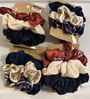 Lot Of 12 New Scunci Scrunchies - Blue Red White Flowers