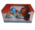 Fisher-Price Bath Toy Play Set Two Boats Elephant, Lion Detachable Animals NEW
