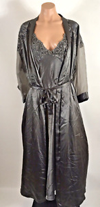 Vintage Peignoir Set Private Luxuries L Long Nightgown Robe Honeymoon Bridal