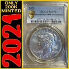 2021 PEACE DOLLAR PCGS MS70 KEY DATE SILVER HIGH-GRADE $1 Only 200k Minted