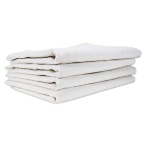 Medline T130 Flat Sheet, White, 55% Cotton/45% Polyester,66in X 100in, 4/Pack