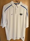 Nike Florida Gators golf polo shirt adult XL White Embroidered Logo short sleeve
