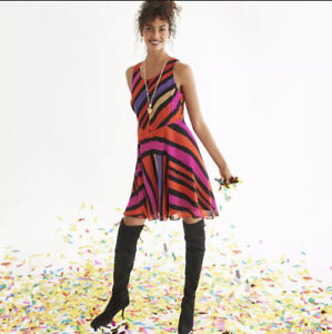 Cabi New NWT Fete Dress #4075 Multicolor chiffon Was $119 FUN!