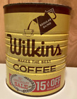 Vintage WILKINS Coffee Tin Three Pound Can Baltimore MD Washington DC