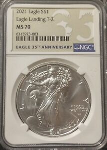 2021 1 oz Silver American Eagle Type 2 NGC MS 70