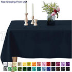 Rectangular Wedding Banquet Solid Polyester Fabric Waterproof Tablecloth
