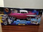 57 Chevy Bel-air Pink and White Roof Muscle Machine Nice box 1:18 scale