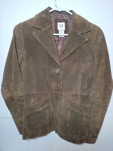 Vintage 579 100% Leather Suede Jacket Women's Size XS Brown