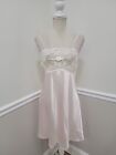 VTG SLIP DRESS LINGERIE SILKY  Pink Satin LACE NIGHTGOWN Size M