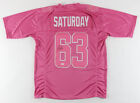 Jeff Saturday Signed Indianapolis Colt Breast Cancer Awareness Jersey (JSA COA)