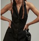 NWT Anthropologie Maeve Black T-Back Blazer Collared Mini Dress Size 1X NWT