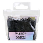 Conair Pin &amp; Match Hair Bobby Pins, Black, 200-Pack with Pouch