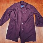 London Fog Limited Edition Purple Trench Coat Women Large Button Regular Large