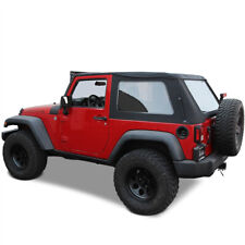 Jeep Wrangler 2 DR JK Frameless Top, 2007-2018, Tinted Windows, Black Sailcloth (For: Jeep Wrangler)