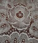Vintage Tambour Net Lace Tablecloth Veil French Cutwork Embroidery Bedspread 100