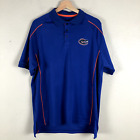 University Of Florida Gators Polo Shirt Mens Large Blue Logo Casual Golf Golfing