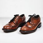 Florsheim Vintage Shoe Wingtip Oxfords Pebbled Brown Leather 75676 Size 7.5 D