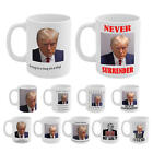 Trump Coffee Mug 350ml Funny Never Surrender Trump Mugshot Ceramic Mug
