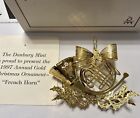 Danbury Mint 23k gold plated Christmas- French Horn-annual ornament collection