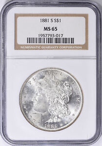 New Listing1881-S Morgan Silver Dollar - NGC MS-65 - Mint State 65