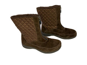 PROPET Alta Mid-Zip Brown Women Suede Waterproof Winter Boots - Sz 9 Wide
