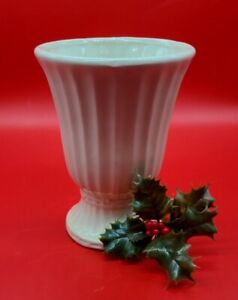 New ListingVintage Robinson Ransbottom Pottery Ivory Ribbed Ceramic Vase