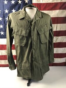 US Army Vietnam War Jungle Jacket  Small Long OG 107 1969  Rip Stop Coat