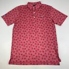 Dunning Golf Mens Size S All Over Print Performance Polo Shirt Dandelion Pink