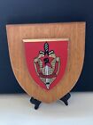 Vintage Army Mess Wall Plaque Shield ~ KGB RUSSIAN POLICE  ~ Hand Painted ~ Rare