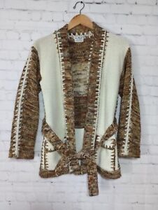 Vintage Womens San Angelo Knit Soft Acrylic Cardigan Sweater Size Medium