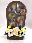 Handmade Wall Decor Hanging Flower Boxes Butterflies Floral Recycled Items KB5