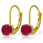 1.2 Carat 14K Solid Gold Fire Flame Ruby Earrings