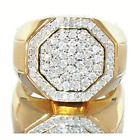 Men's 14k gold ov/ss 1.00 ct Quality Diamond Ring