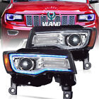 VLAND Chrome LED Headlights w/Animation For 2014-22 Jeep Grand Cherokee DRL Sets (For: 2015 Jeep Grand Cherokee)