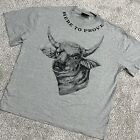 Zach Bryan T Shirt Extra Large Gray Tour 2023 Here to Prove Bull Country Burn