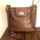 FOSSIL LEATHER VINTAGE BROWN CROSSBODY BAG