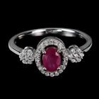 Heated Oval Ruby 6x4mm Cz Gemstone 925 Sterling Silver Jewelry Ring Size 9.5